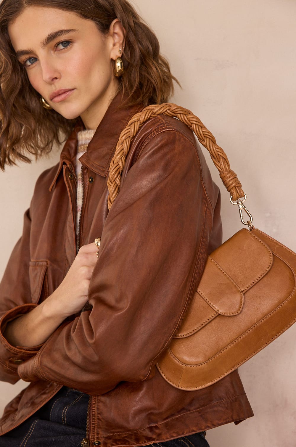 Blouson en cuir COCO;${refinementColor}