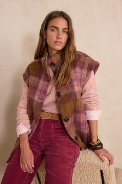 CLINTON heathered jumper in 100% wool;${refinementColor}