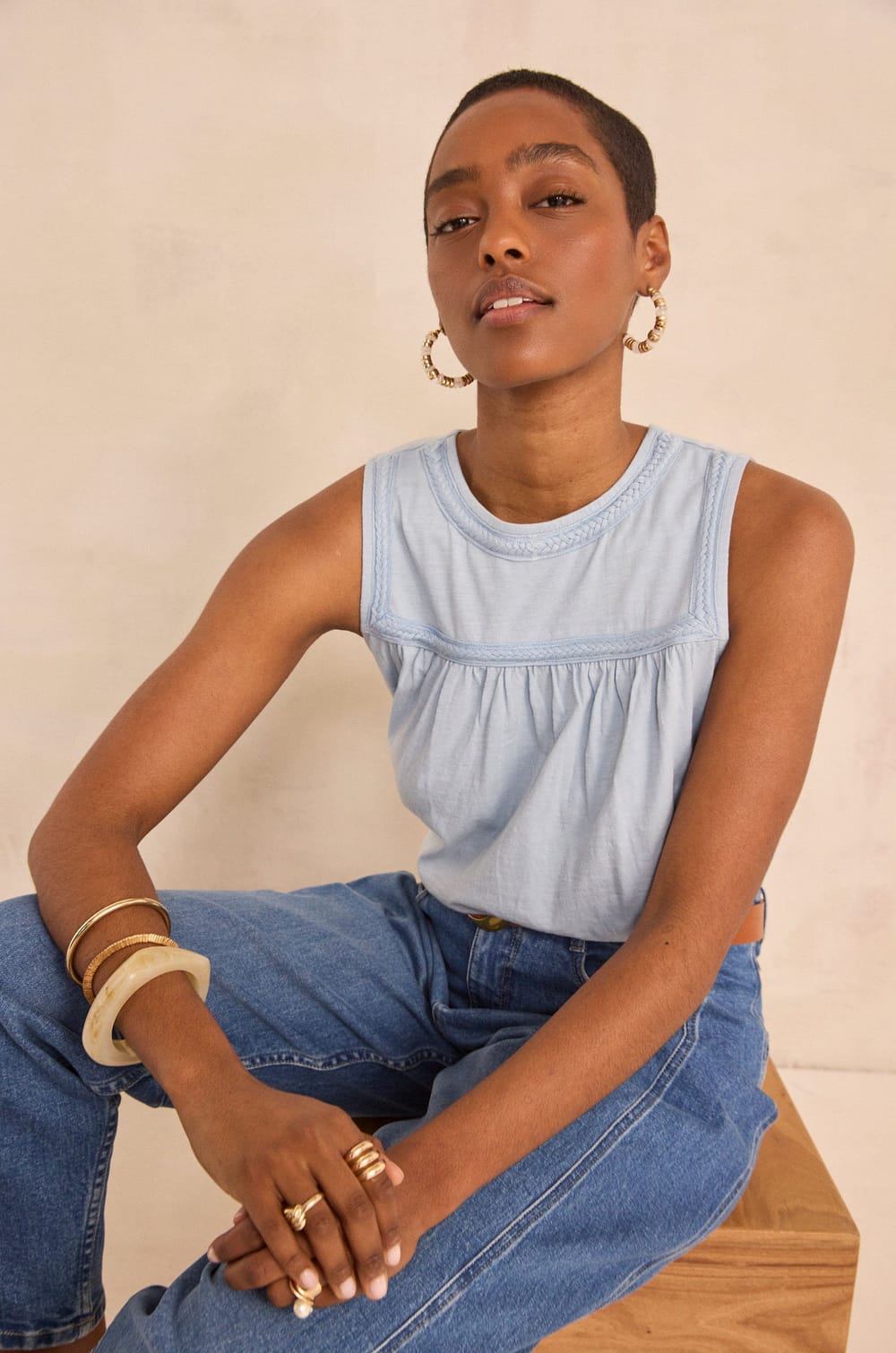 COTTON TANK TOP LISON;${refinementColor}