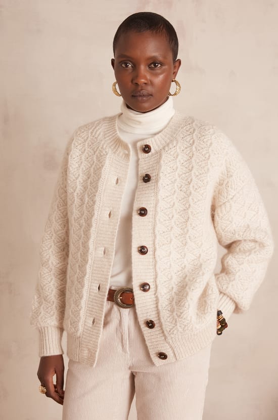 COSMO mohair and wool Cardigan;${refinementColor}