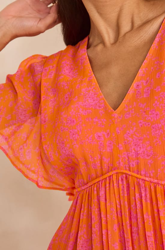 Flowy printed dress BLOOMA;${refinementColor}