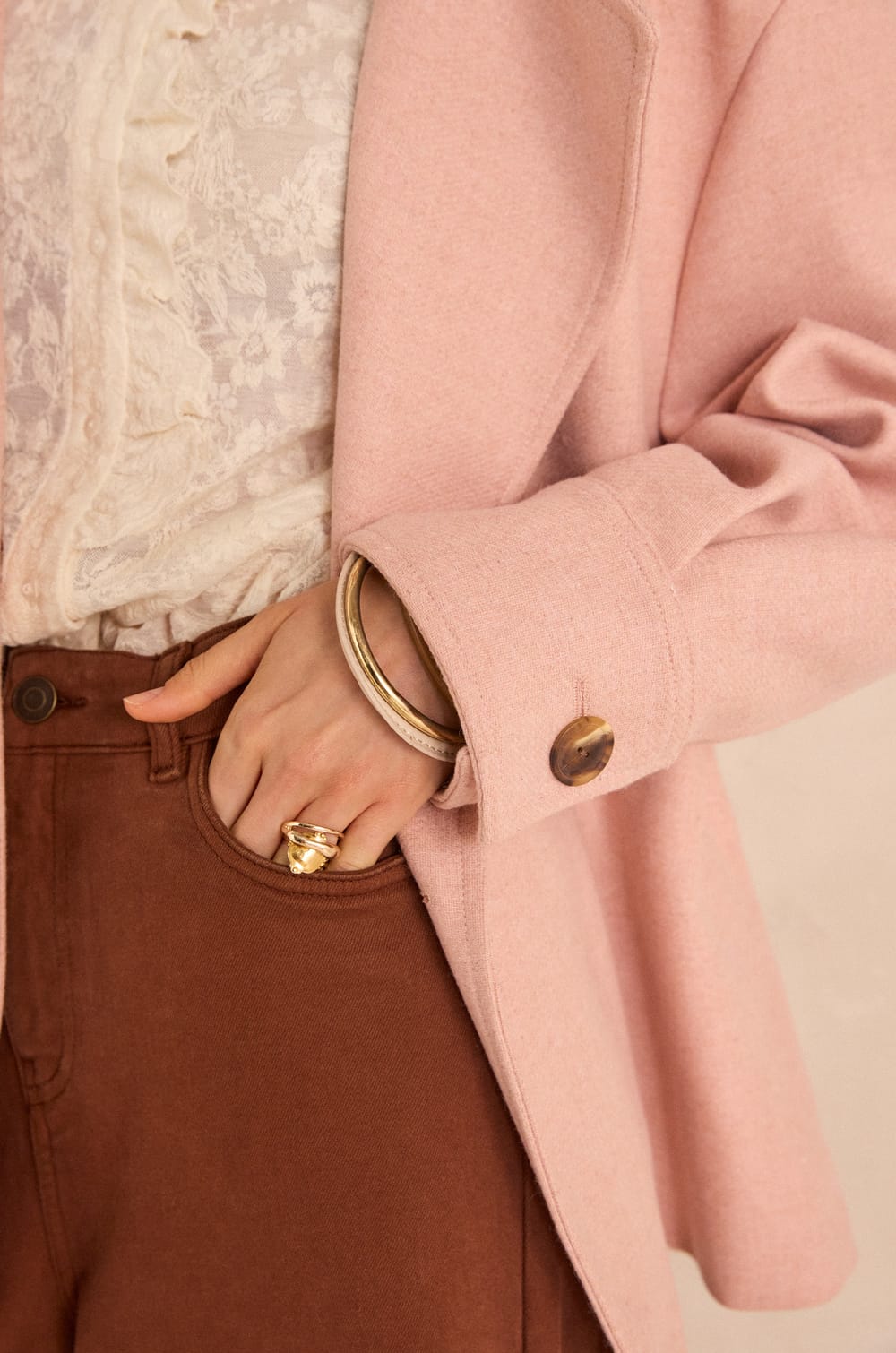 CAMERON mixed wool coat;${refinementColor}