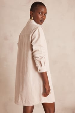 RITA velvet shirt dress;${refinementColor}