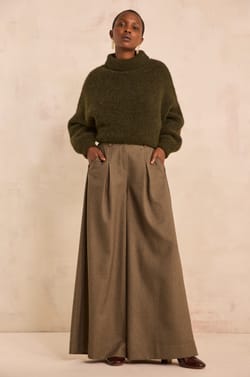 Pantalon large &agrave; pinces LUCE;${refinementColor}