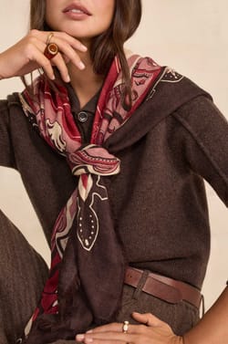 Foulard 100% laine Octobre Rose REMY;${refinementColor}