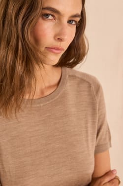 Short-sleeved wool sweater ALICE;${refinementColor}