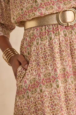 Printed BATIK fluid skirt;${refinementColor}