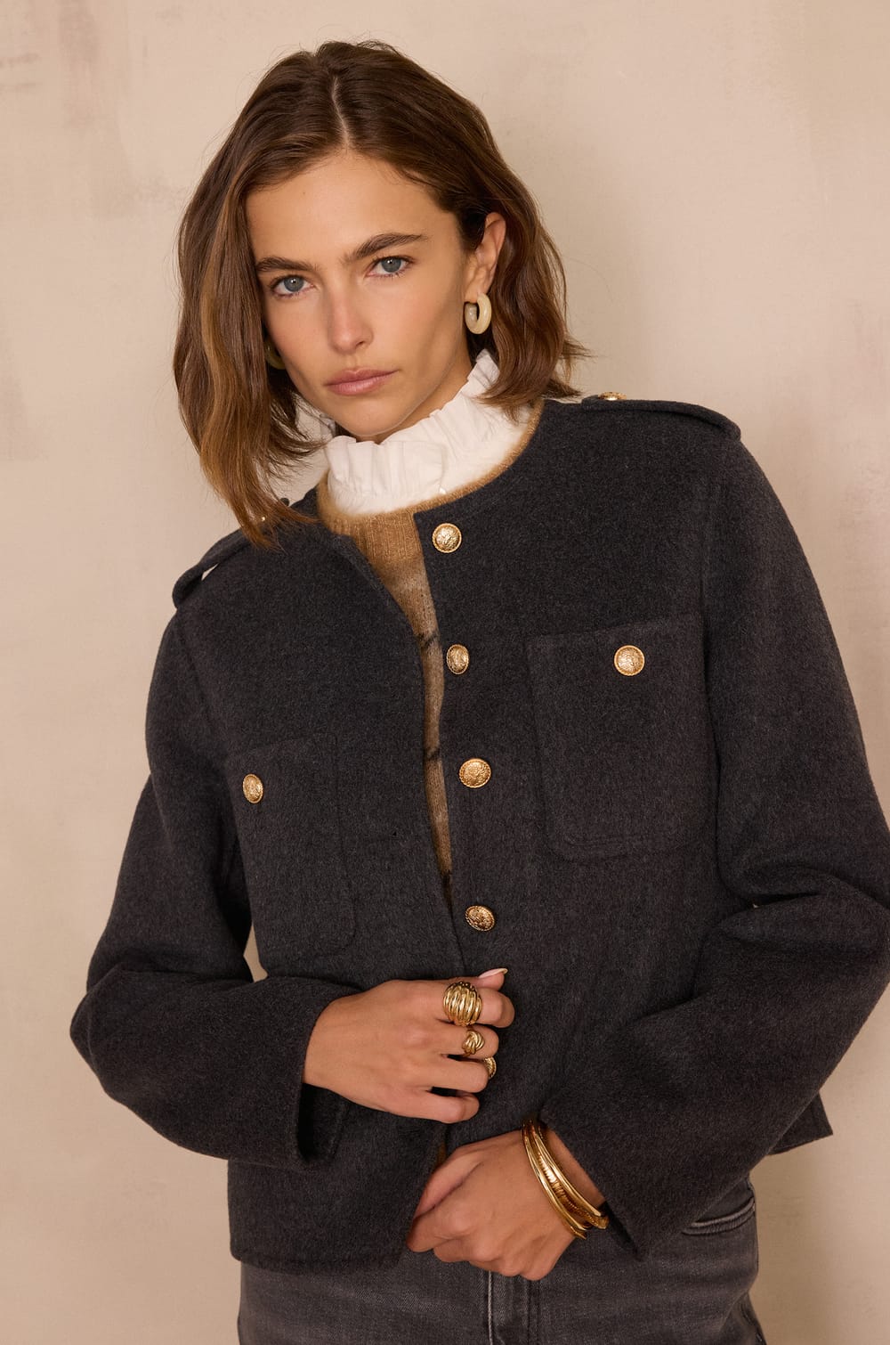 PERINE wool jacket;${refinementColor}