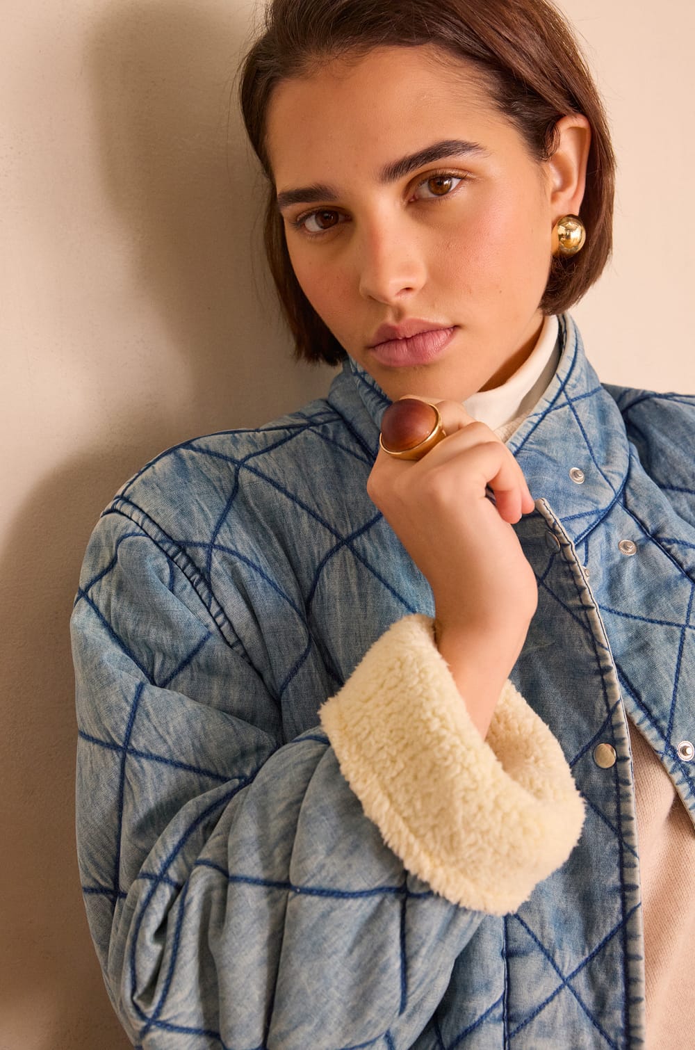 DORIANE denim jacket;${refinementColor}