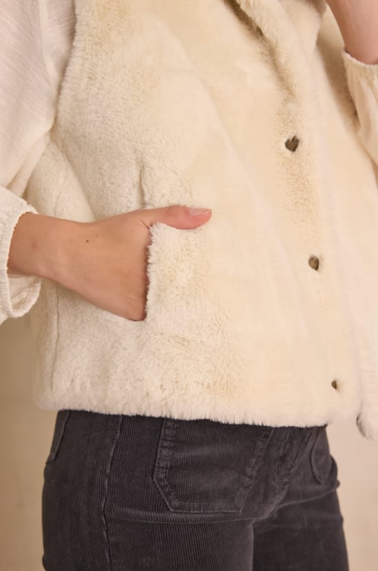 SUZANNE Sleeveless Cardigan;${refinementColor}