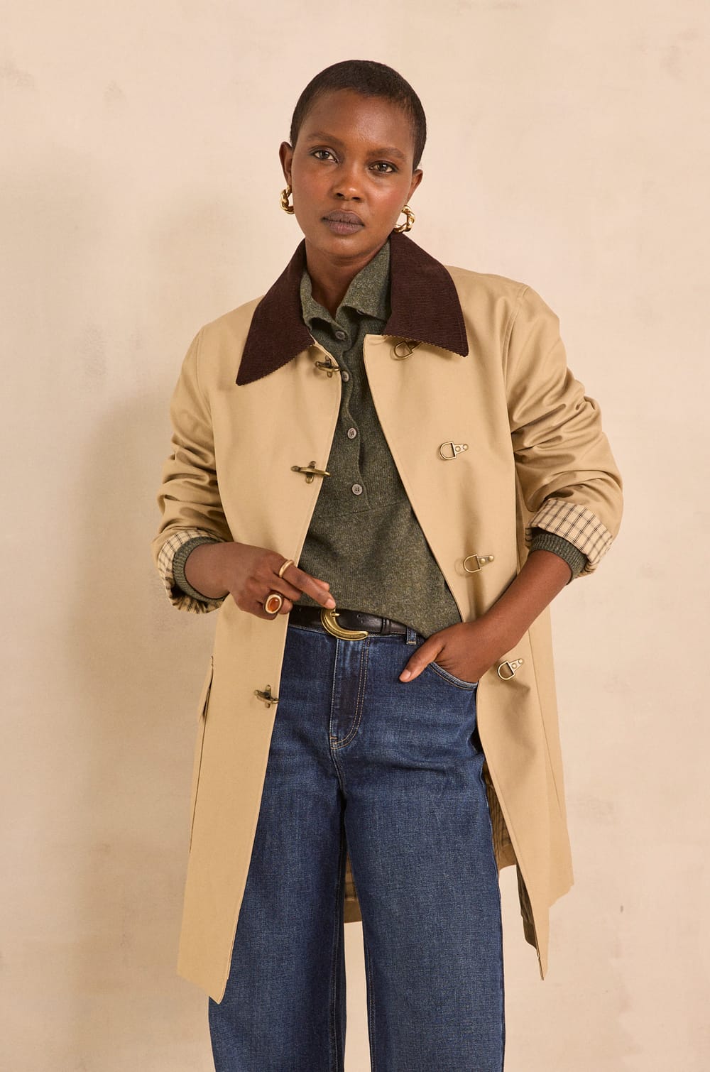 Long sleeve cotton parka DANAE;${refinementColor}
