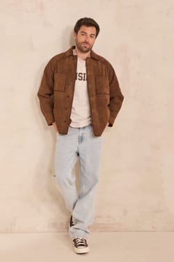 Unisex long-sleeve suede jacket SUBTIL;${refinementColor}