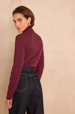 T-shirt col roulé FERGUIE en coton;${refinementColor}