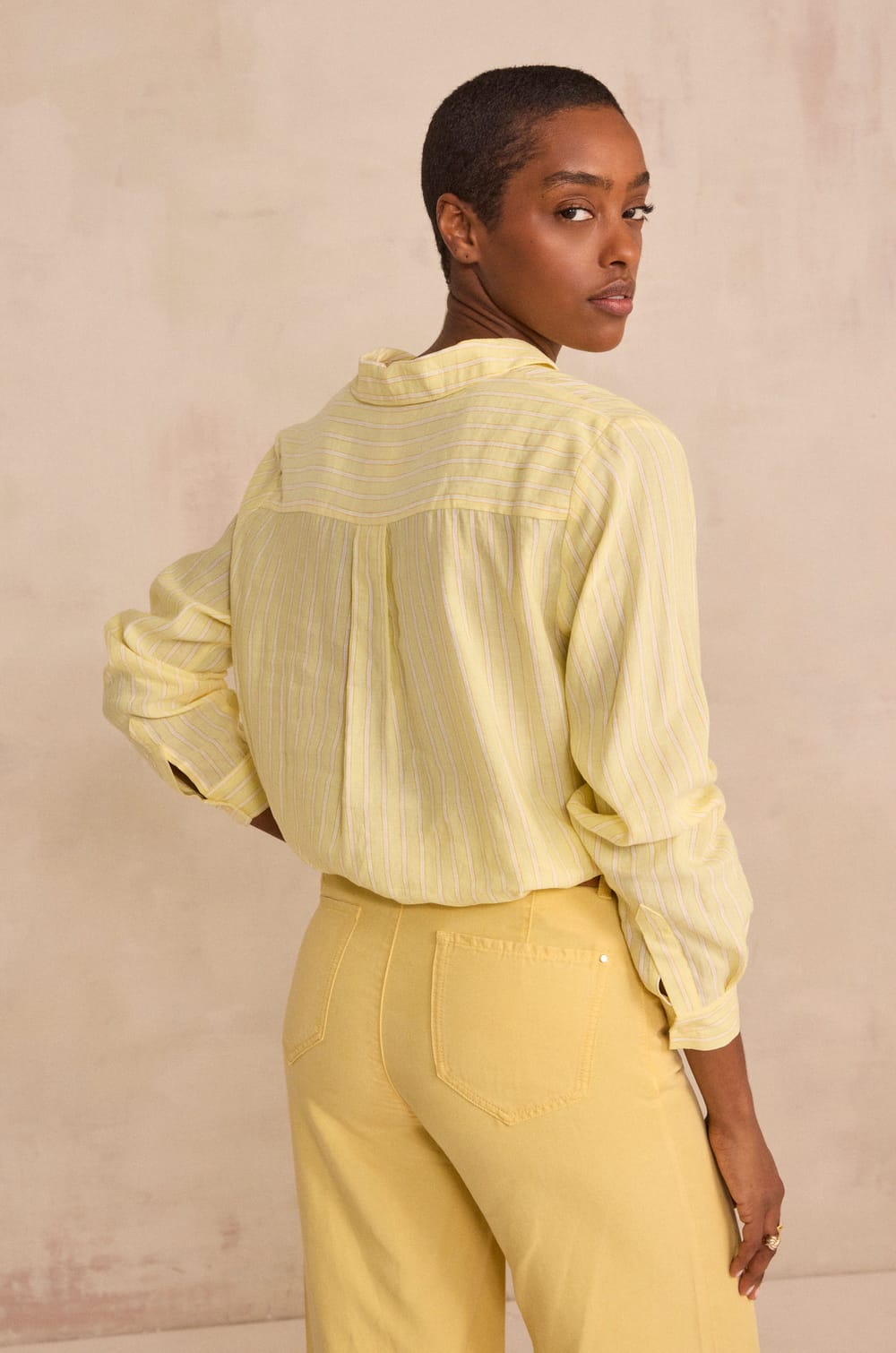 CARLA long-sleeved striped shirt;${refinementColor}