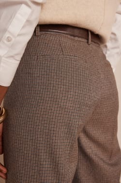 FERGUSON wide-leg checked trousers;${refinementColor}