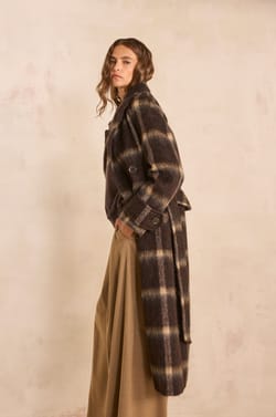 Long sleeve dense knit coat DAREN;${refinementColor}