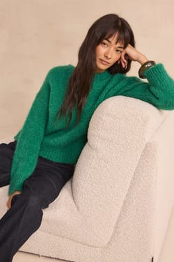 ANASTASIA long-sleeve blended mohair sweater;${refinementColor}