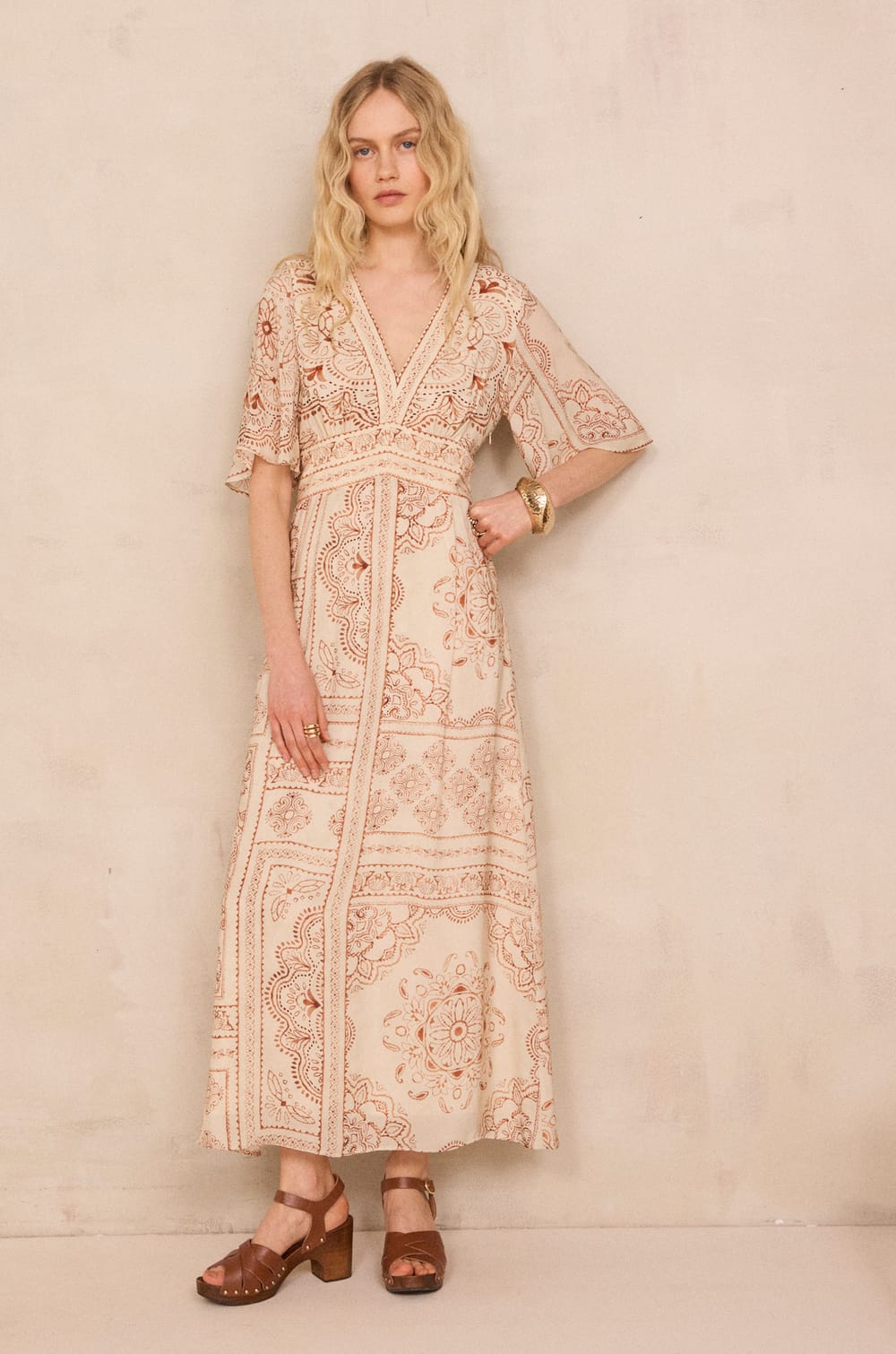 BRANA printed fluid dress;${refinementColor}