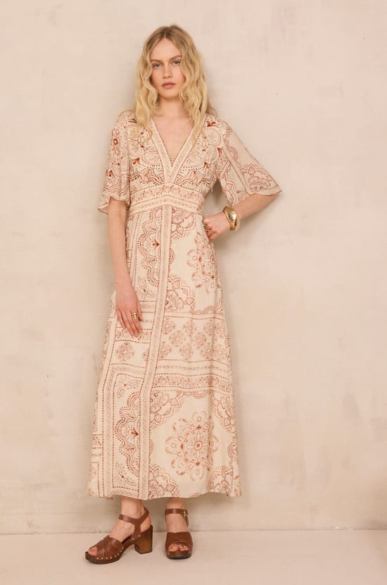 BRANA printed fluid dress;${refinementColor}