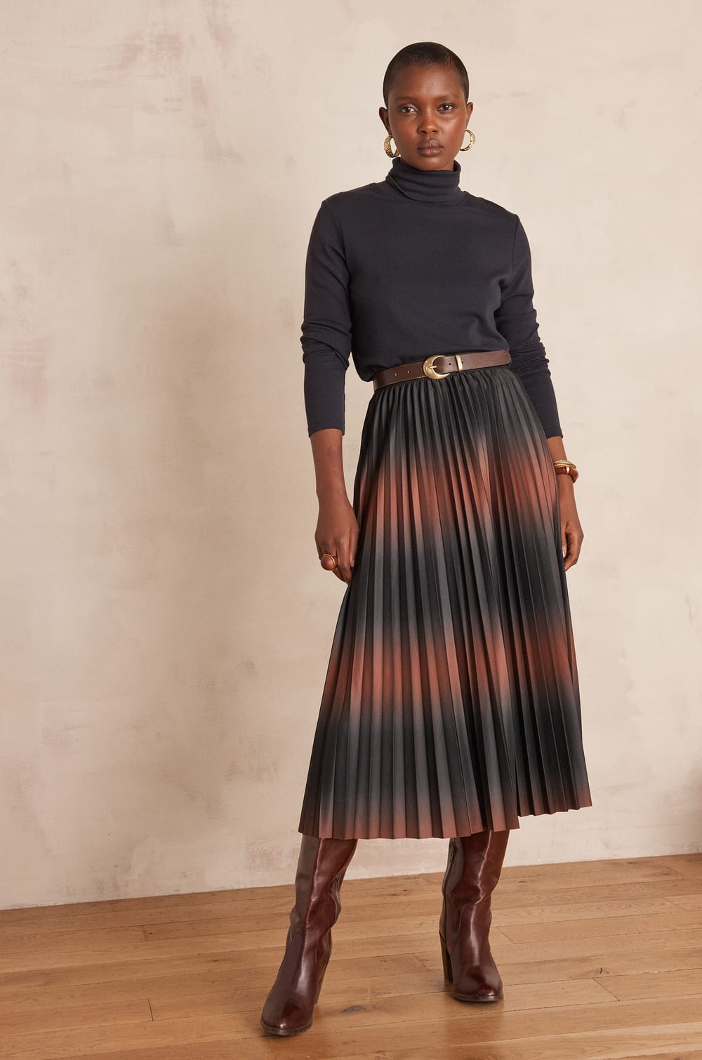 DARCY pleated skirt;${refinementColor}