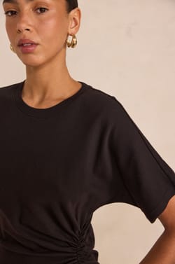 Slim fit dress in mixed cotton BRISBANE;${refinementColor}