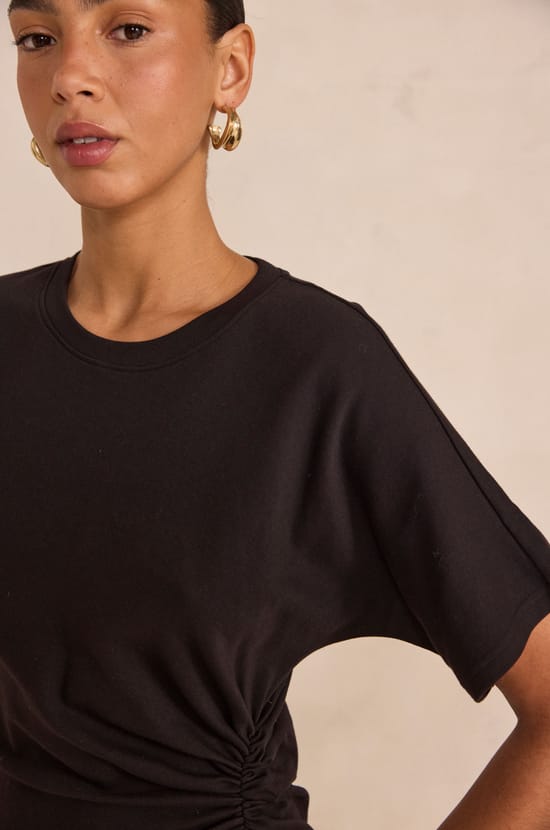 Slim fit dress in mixed cotton BRISBANE;${refinementColor}