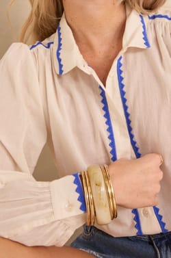 DARIUS long-sleeved cotton embroidered shirt;${refinementColor}