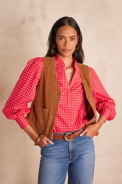 Gilet en cuir PERLIN;${refinementColor}
