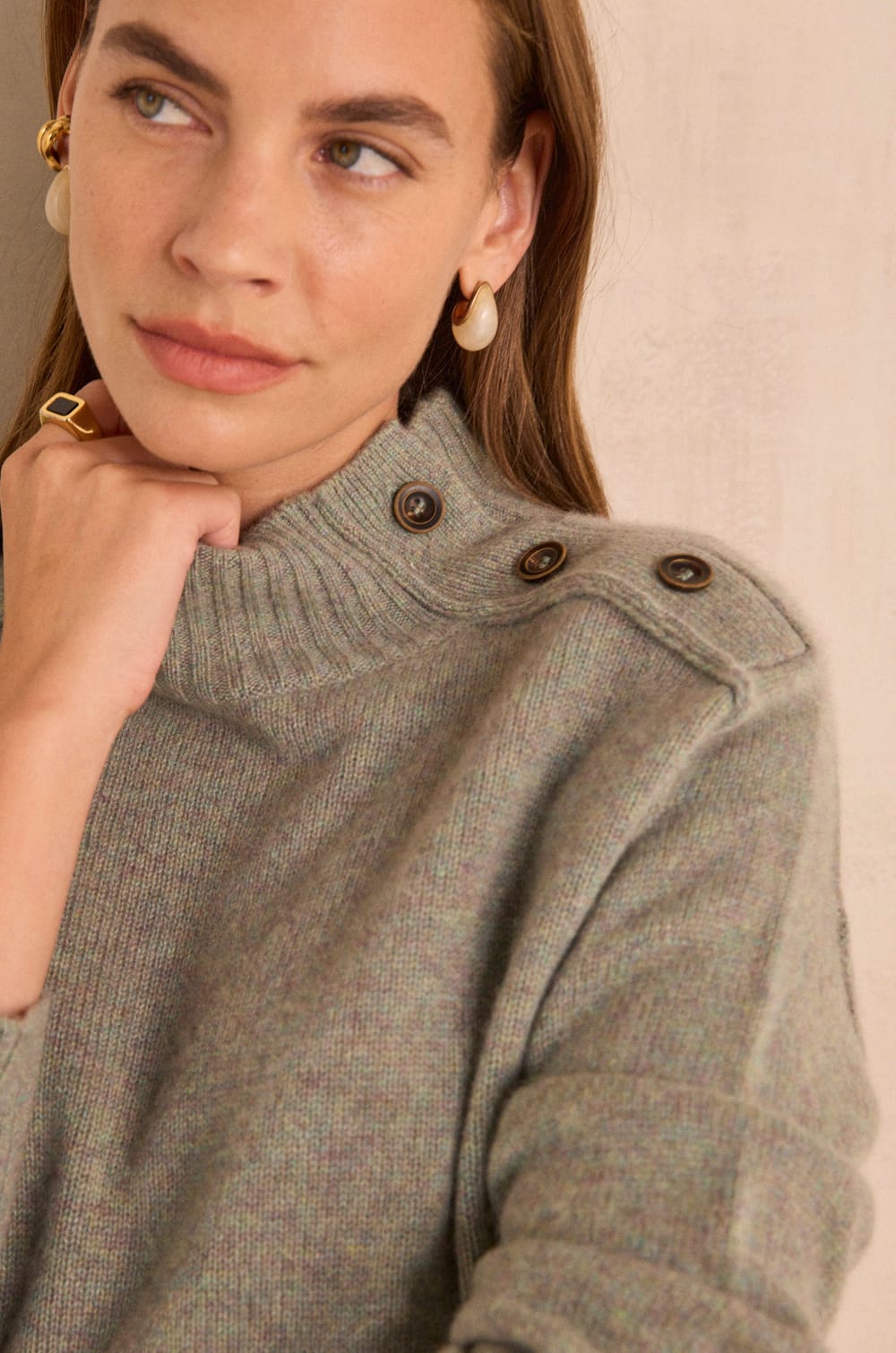 BRADLEY long sleeve cashmere 4-ply sweater;${refinementColor}