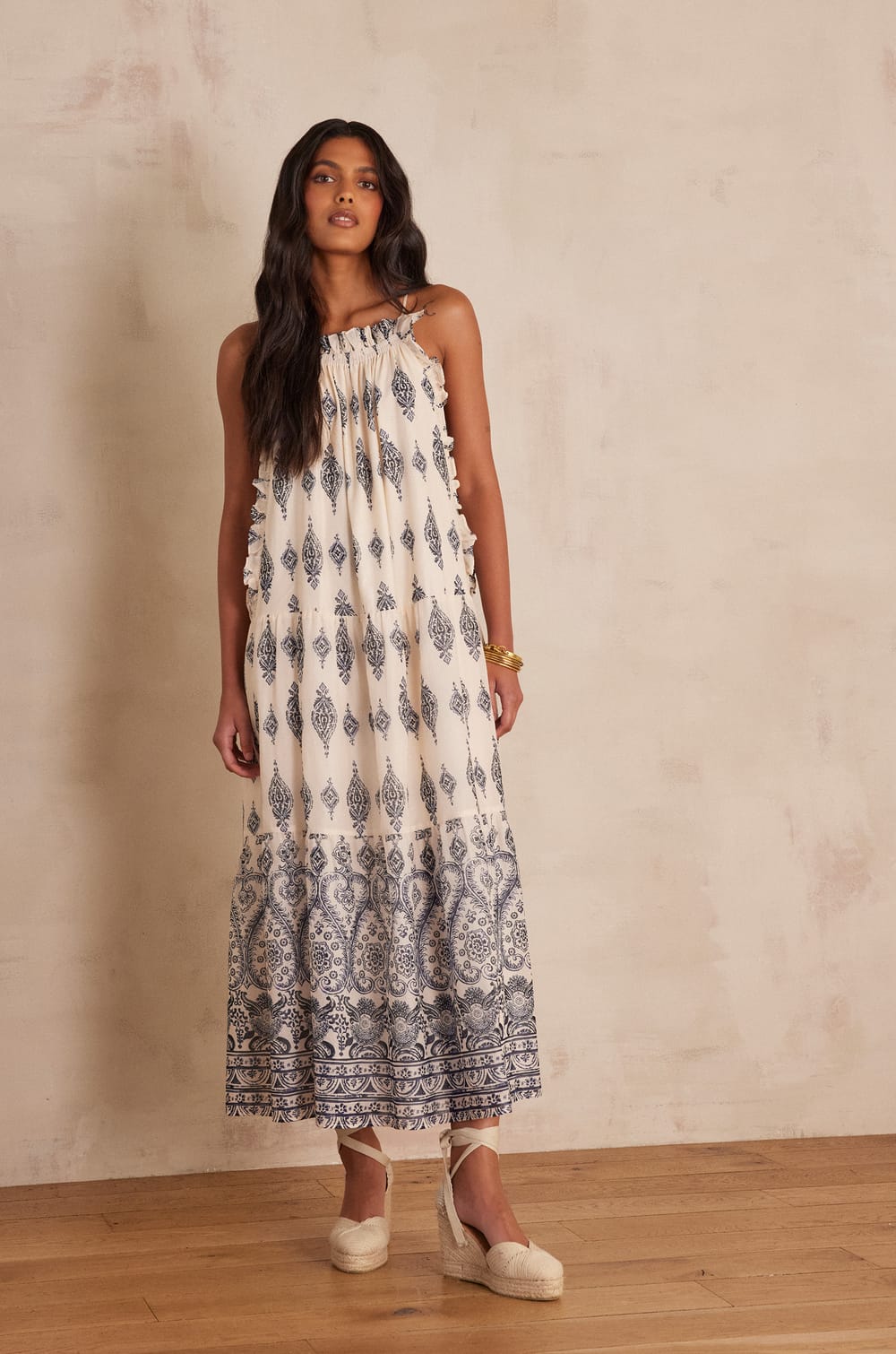 ROSELINE cotton dress;${refinementColor}