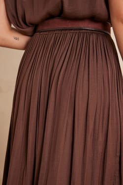CRYSTAL pleated skirt;${refinementColor}