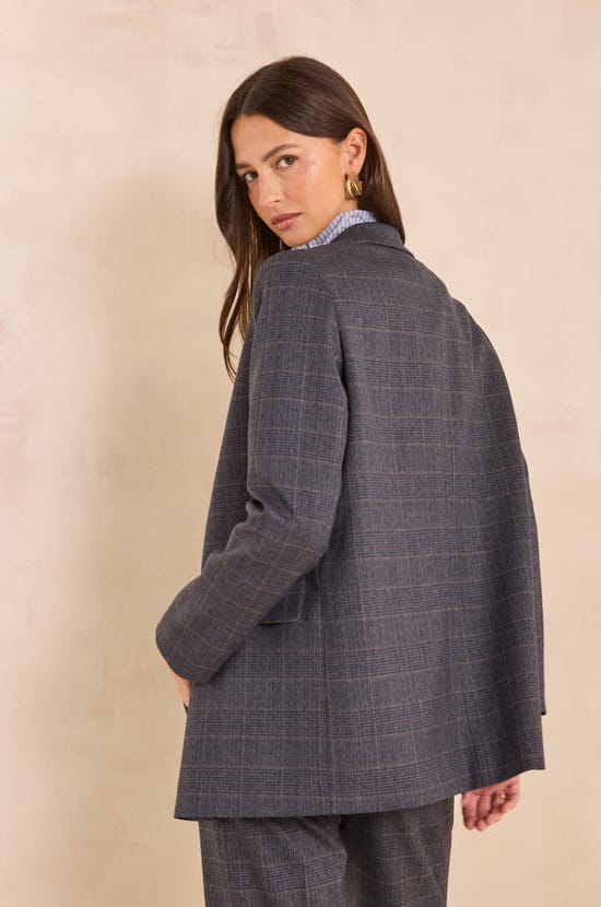 Prince of Wales patterned blazer NELIA;${refinementColor}