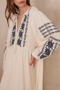 Robe longue LOLA en coton;${refinementColor}
