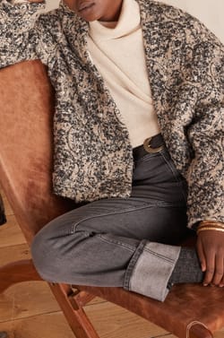 Veste CAROLINE B en tweed coton;${refinementColor}