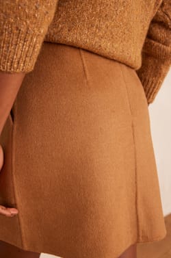 Double-faced wool skirt CAMELLIA;${refinementColor}