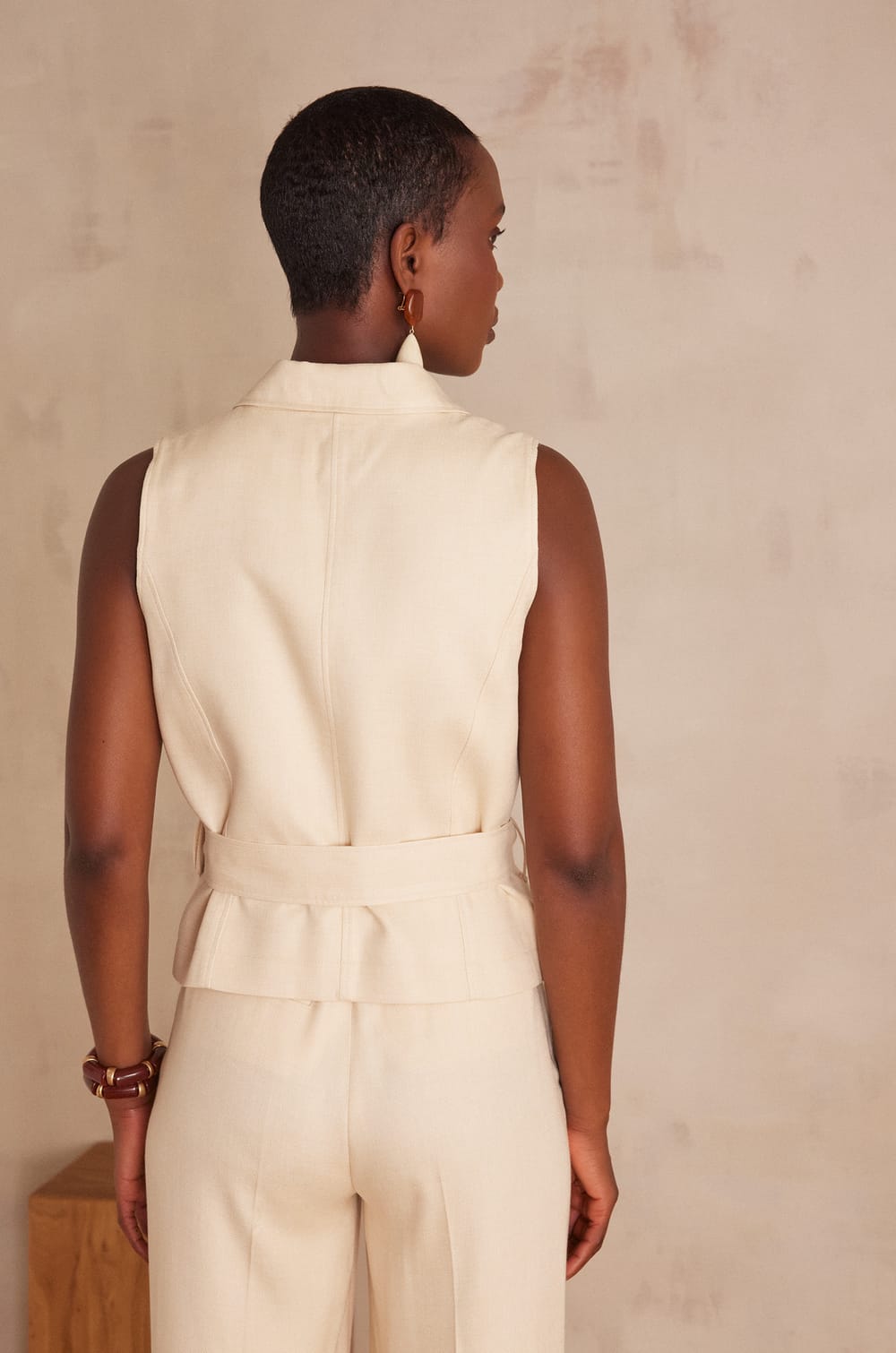 C&aacute;rdigan sin mangas PARISSE de algod&oacute;n;${refinementColor}