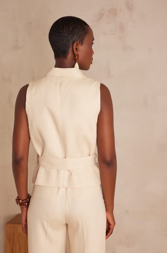 C&aacute;rdigan sin mangas PARISSE de algod&oacute;n;${refinementColor}