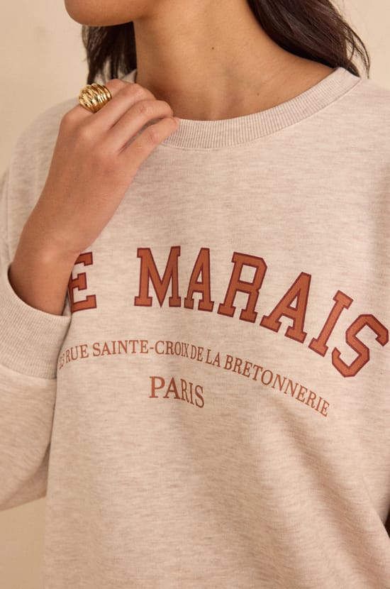 Sweat en coton LE MARAIS;${refinementColor}