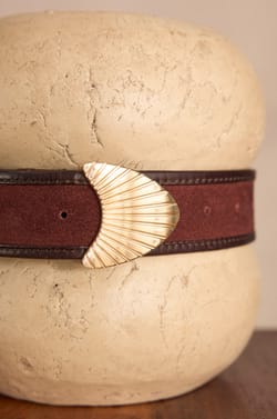 LEONARD leather belt;${refinementColor}