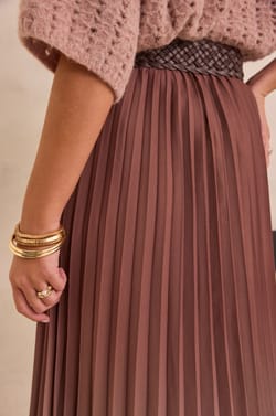 ODESSA pleated midi skirt;${refinementColor}