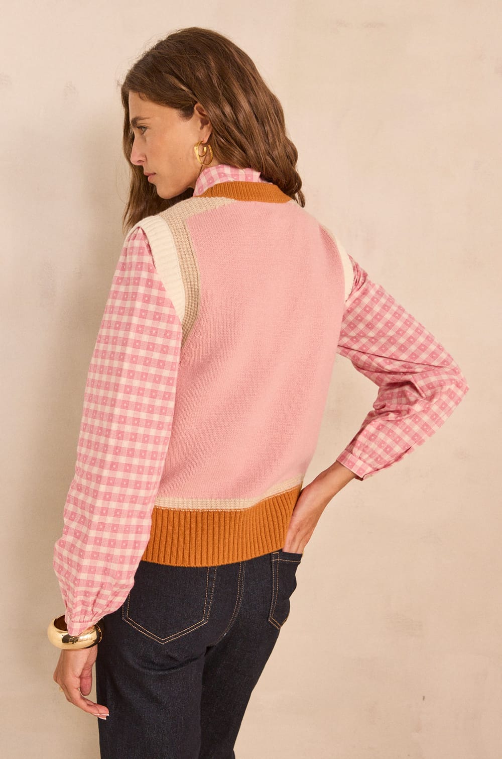 Sleeveless wool sweater ANOUK;${refinementColor}