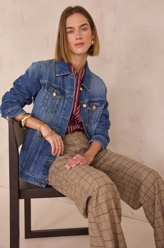 SOPHIE denim jacket;${refinementColor}