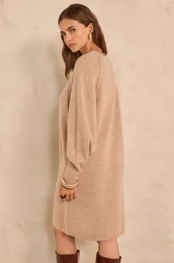 Princess cashmere sweater dress;${refinementColor}