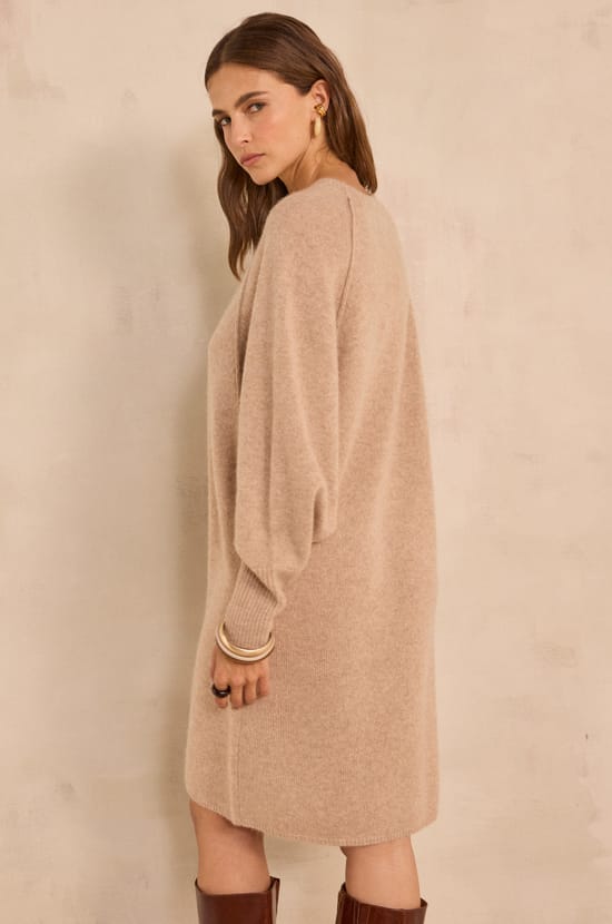 Princess cashmere sweater dress;${refinementColor}