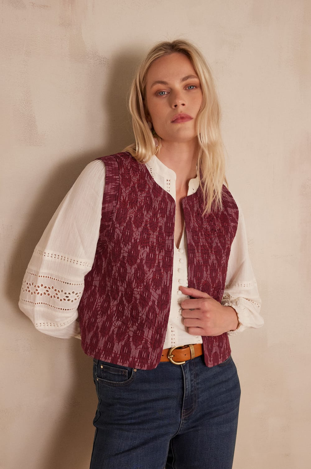 Gilet en coton PRUNE;${refinementColor}