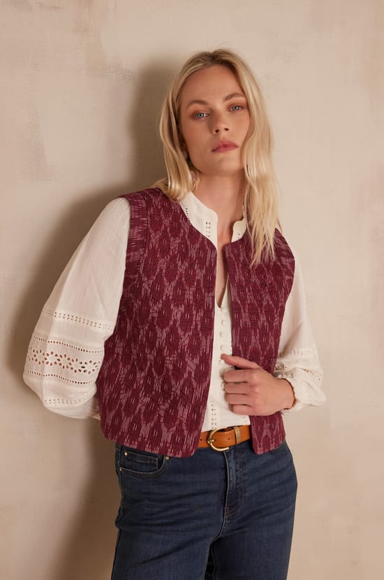 Gilet en coton PRUNE;${refinementColor}