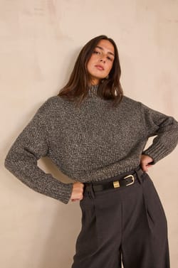Pull manches longues coton m&eacute;lang&eacute; ARMANDO;${refinementColor}