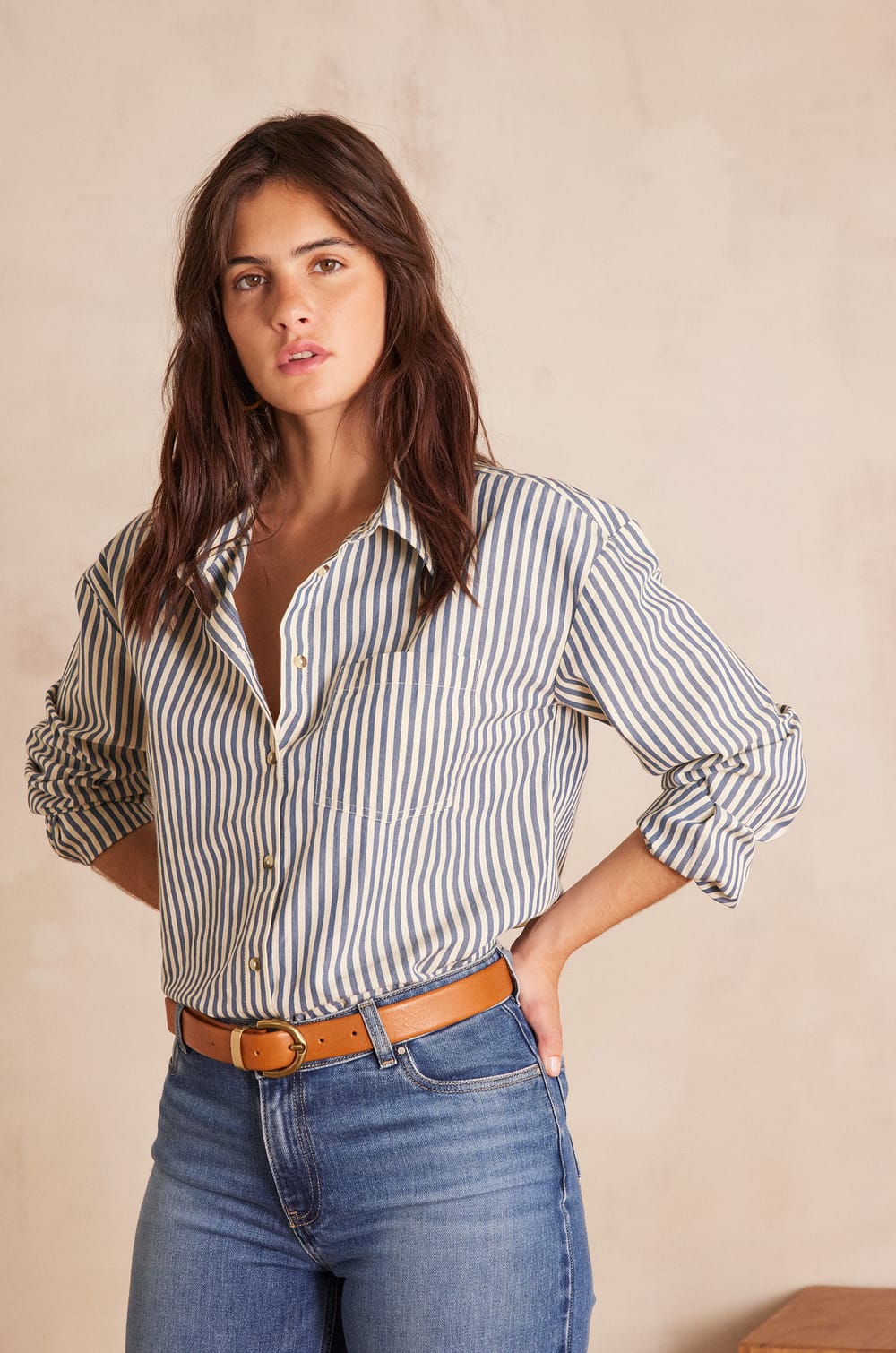 SAVANA cotton shirt;${refinementColor}