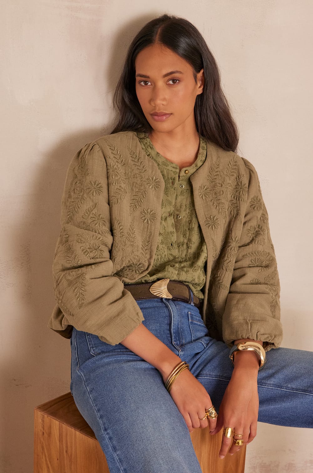 Blouse SIENA en coton;${refinementColor}