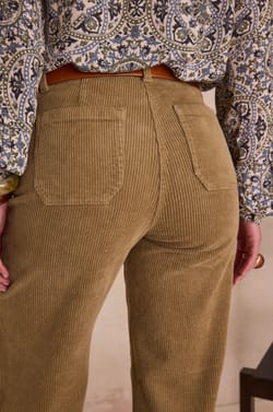 MAE cotton velvet trousers;${refinementColor}